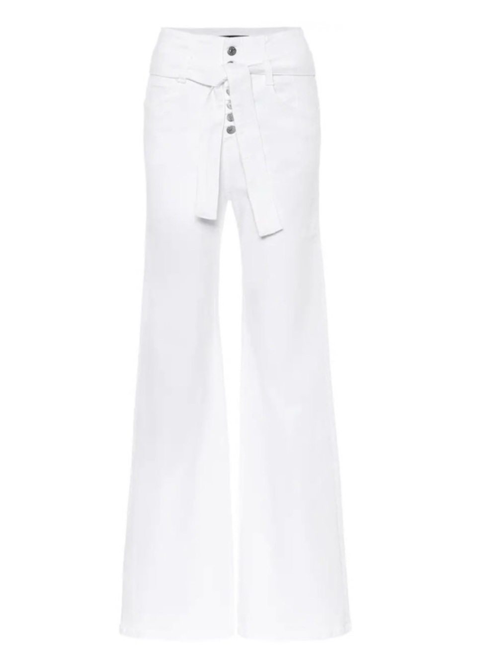 Veronica Beard Rosanna Corset Extra high-rise Wide Leg jeans Belt White 27/4 New